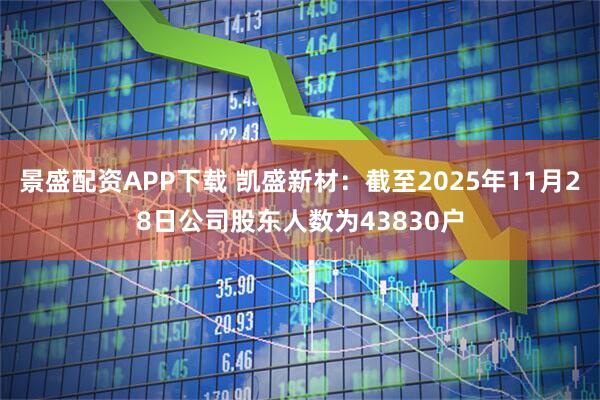 景盛配资APP下载 凯盛新材：截至2025年11月28日公司股东人数为43830户