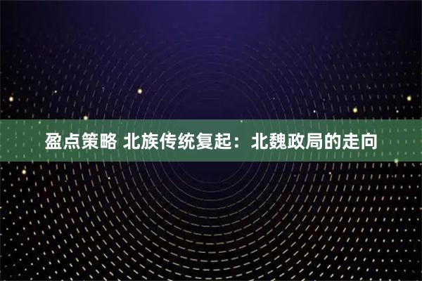 盈点策略 北族传统复起:北魏政局的走向
